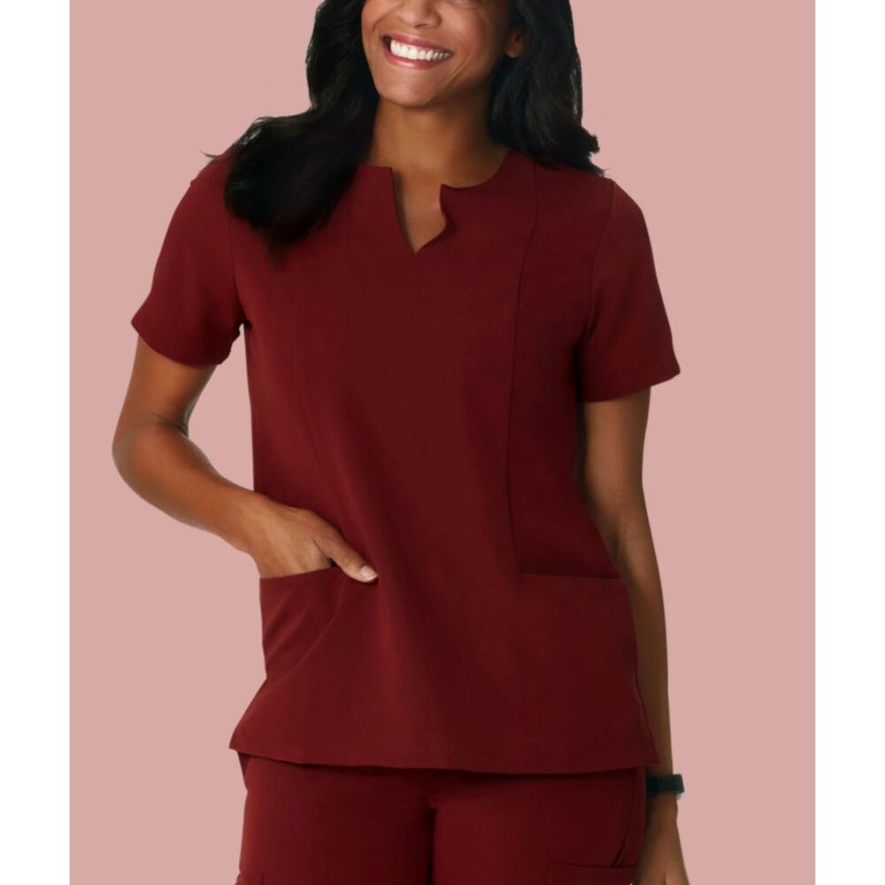 Mandala Women's 5 Pocket Notch Neck Top - Size M